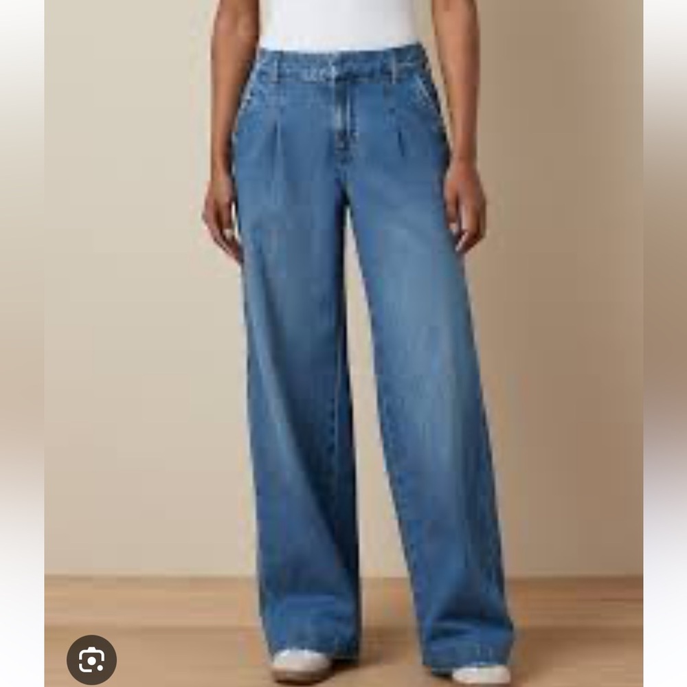 AE Stretch Super High-Waisted Wide-Leg Trouser Jean sz 12R